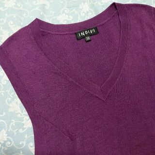 インディヴィ(INDIVI)の美品☆INDIVI ニット Vネック (ニット/セーター)