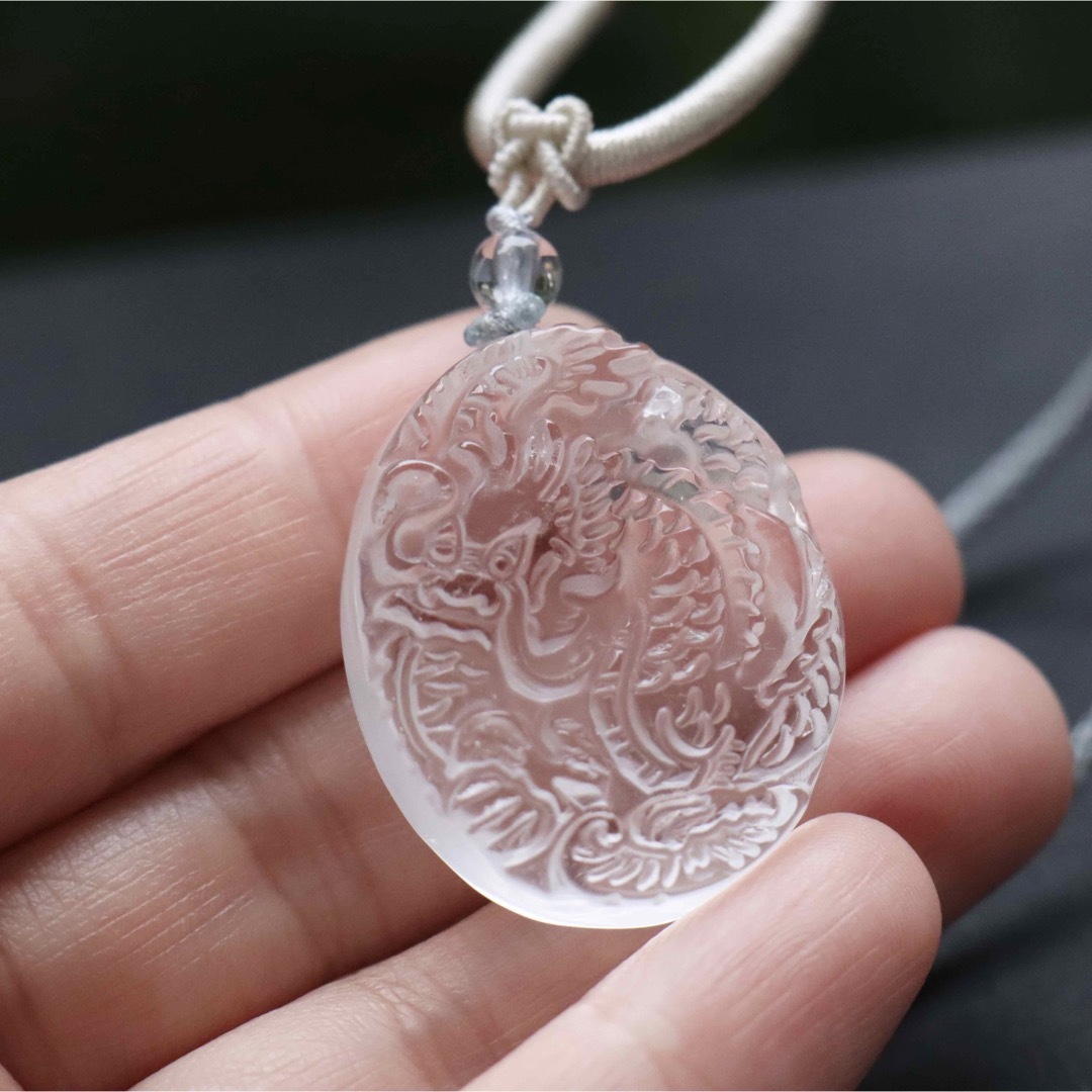 クォーツ 天然水晶 ドラゴン 天然石ペンダント 龍 ネックレス クォーツ 天然水晶 ドラゴン 天然石ペンダント 龍 ネックレス
