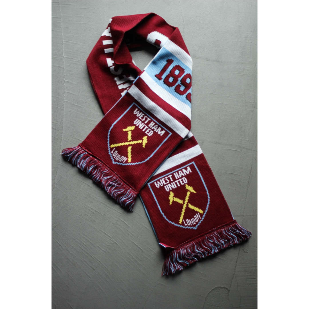 ウエストハム サッカーマフラー West Ham United イングランド製 メンズのファッション小物(マフラー)の商品写真