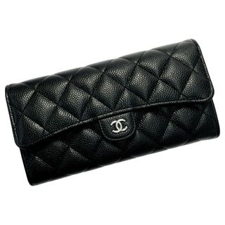 シャネル(CHANEL)の☆☆CHANEL シャネル マトラッセ クラッシック AP0241 ブラック 長財布 レディース キャビアスキン 箱・布袋・ギャランティカード有(財布)