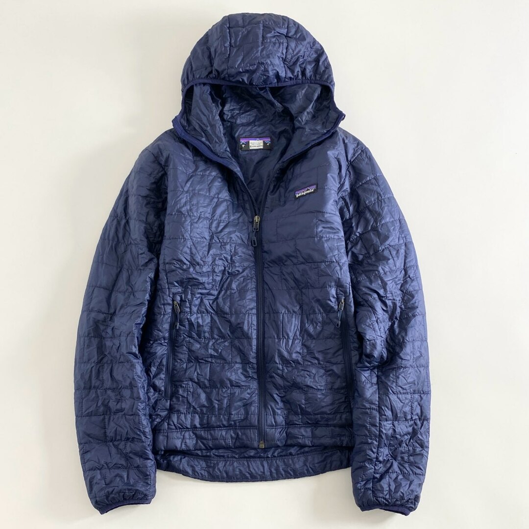 patagonia(パタゴニア)の37A12 patagonia パタゴニア Nano Puff Hoody ナノパフフーディ  XS ネイビー PRIMALOFT プリマロフト ジャケット アウター アウトドア メンズのジャケット/アウター(レザージャケット)の商品写真