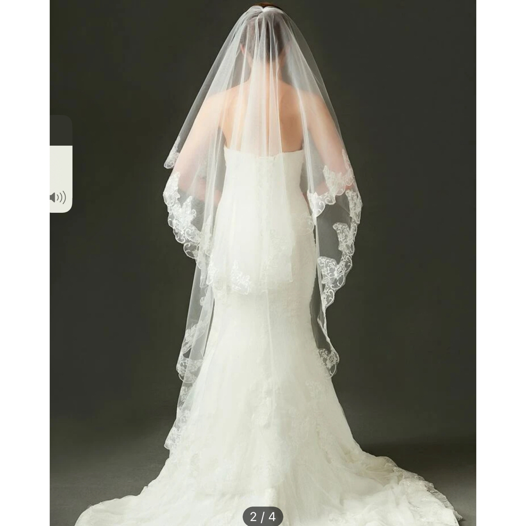 ブライダルベール　レースベール ハンドメイドのウェディング(ヘッドドレス/ドレス)の商品写真