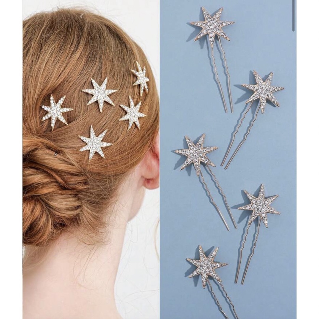 クラウン 星型ヘアアクセ 2点セット☆ レディースのヘアアクセサリー(その他)の商品写真