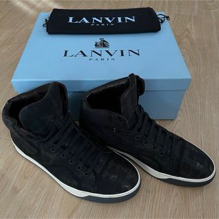 美品 LANVIN PARIS カモフラスニーカー 定価8.5万円 2回のみ着用よろしくお願い致します