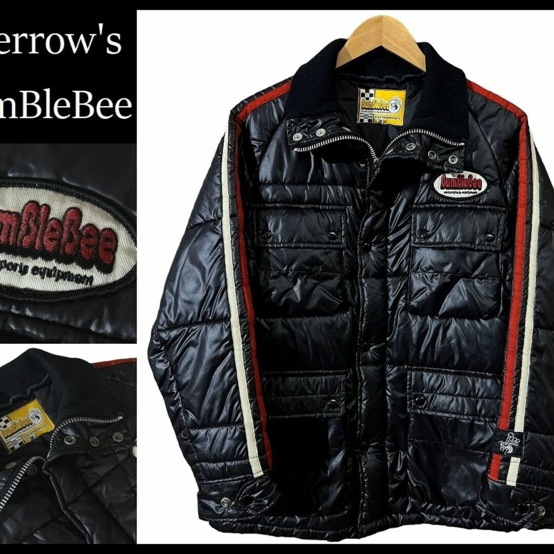 PHERROW'S(フェローズ)の名作 フェローズ バンブルビー 刺繍 ロゴ ワッペン レーシング ジャケット M メンズのジャケット/アウター(ブルゾン)の商品写真