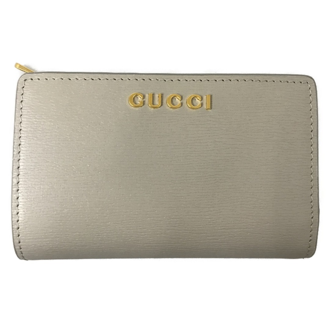 Gucci(グッチ)の##GUCCI グッチ 2つ折り財布 スクリプト ジップアラウンドウォレット 772640 ライトグレー ハンドメイドのファッション小物(財布)の商品写真