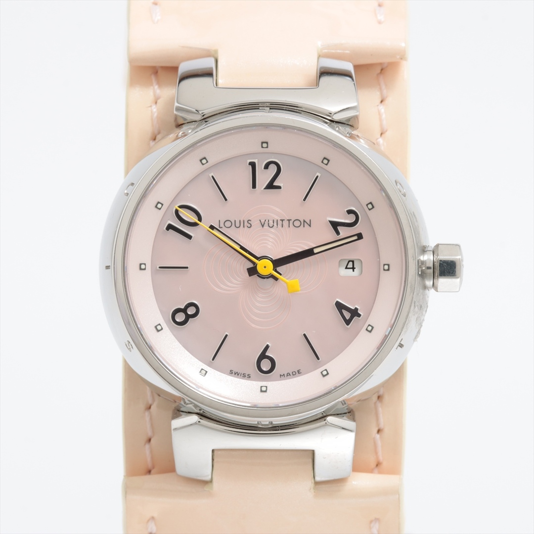 28ケースサイズ横ヴィトン タンブール SS×革   レディース 腕時計