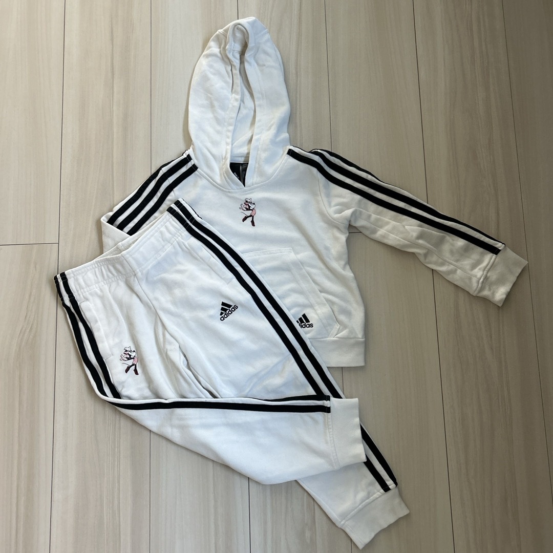 adidas(アディダス)のadidasスウェット上下　ミニー　サイズ110 キッズ/ベビー/マタニティのキッズ服女の子用(90cm~)(その他)の商品写真