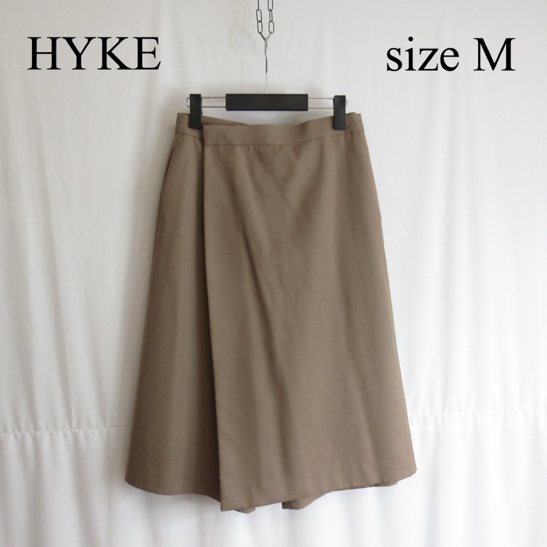 HYKE(ハイク)の美品 HYKE デザイン ワイドパンツ ガウチョ パンツ M モード ボトムス レディースのパンツ(カジュアルパンツ)の商品写真