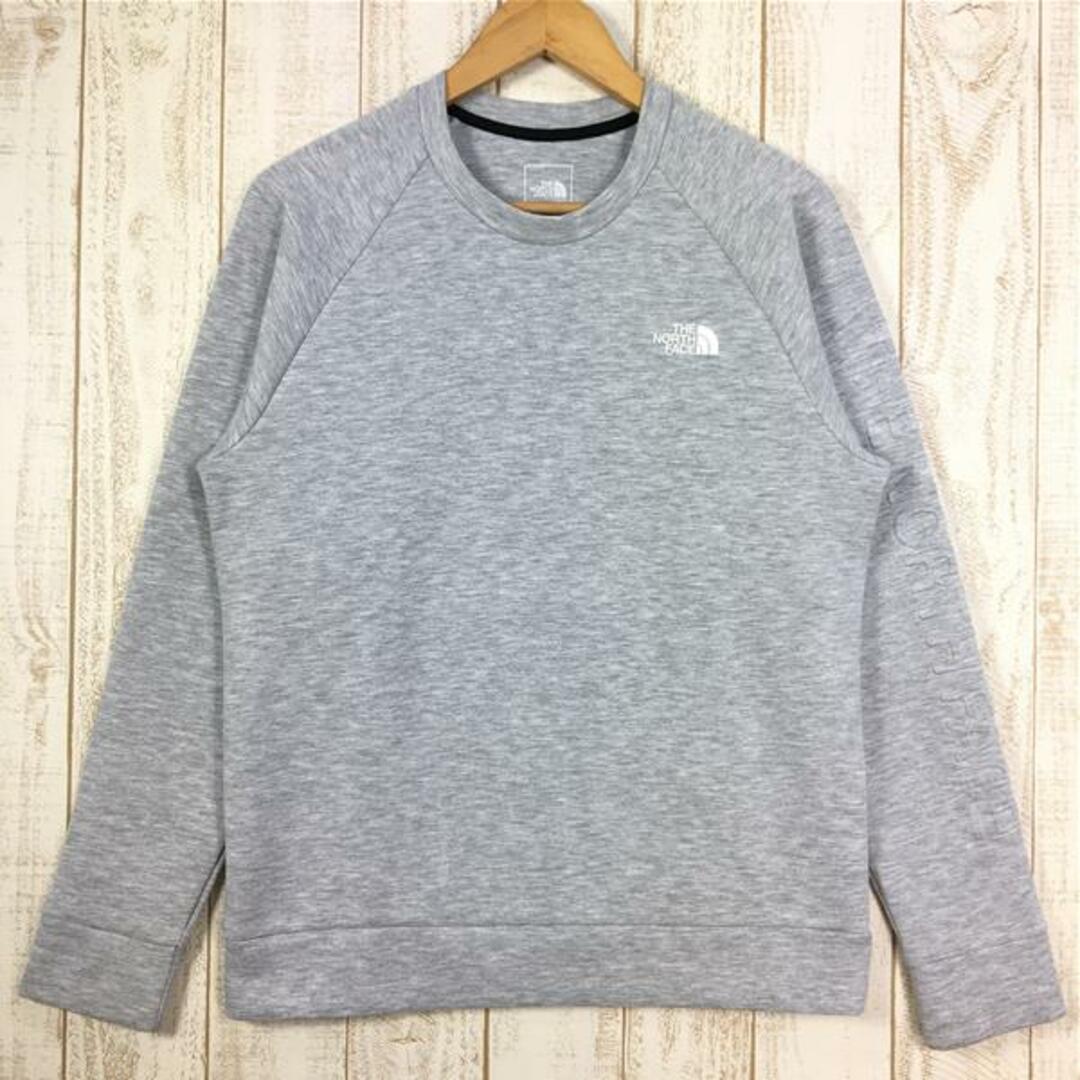 MENs M  ノースフェイス テックエアー スウェット クルー Tech Air Sweat Crew ロングスリーブ セーター NORTH FACE NT12087 グレー系カラー