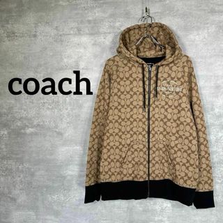 コーチ(COACH)の『coach』 コーチ (M) シグネチャー柄 ジップアップパーカー(パーカー)