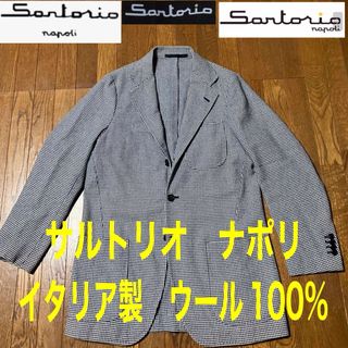 Sartorio - Sartorioサルトリオ ウールリネンチェックジャケット 赤46 Sartorio - Sartorioサルトリオ ウールリネンチェックジャケット 赤46
