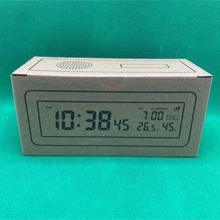 ムジルシリョウヒン(MUJI (無印良品))のデジタル電波時計 （大音量アラーム機能付）(置時計)