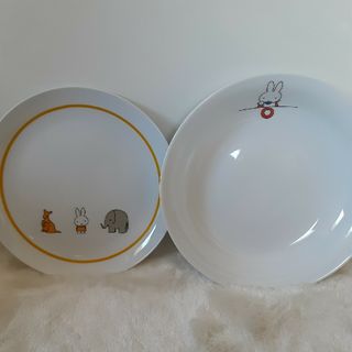 ミッフィー(miffy)の未使用!!  ミッフィーお皿2枚セット(食器)