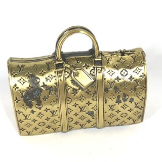 ルイヴィトン(LOUIS VUITTON)のルイヴィトン LOUIS VUITTON ボストンバッグ キーポルモチーフ ノベルティ 非売品 モノグラム カバン 文鎮 ペーパーウェイト 金属製 ゴールド(手帳)