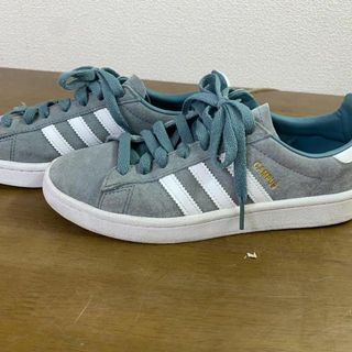 アディダス(adidas)のadidas campus　キャンパス　スエード　24cm グレー　金ロゴ(スニーカー)