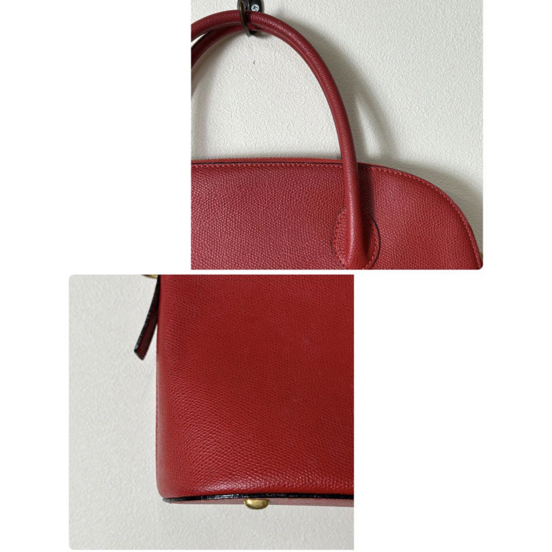 BG479 used vintage celine 赤 レッド ハンド バッグ