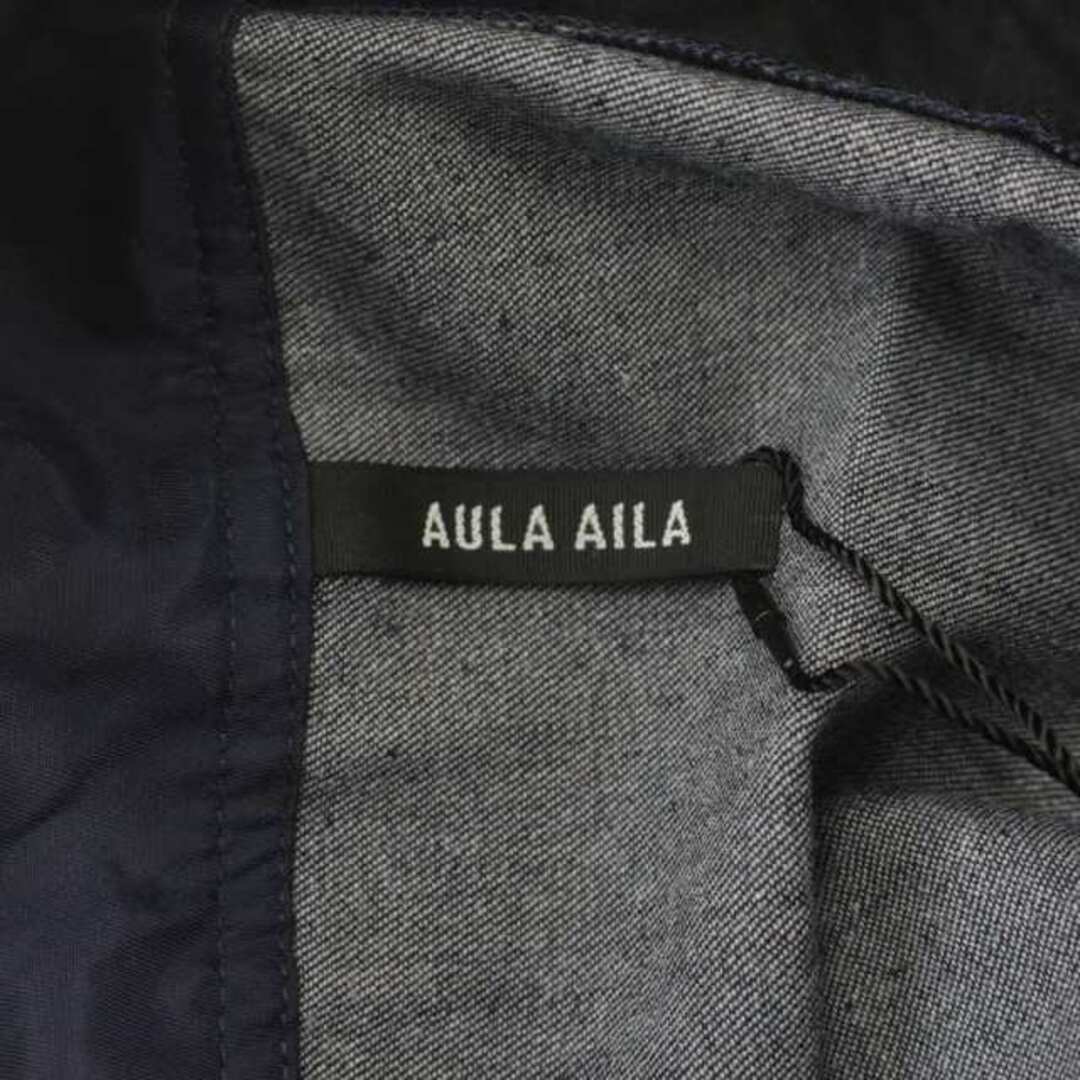 AULA AILA(アウラアイラ)のアウラアイラ 近年モデル ロングスカート ラップスカート デニム 0 S 紺 レディースのスカート(ロングスカート)の商品写真