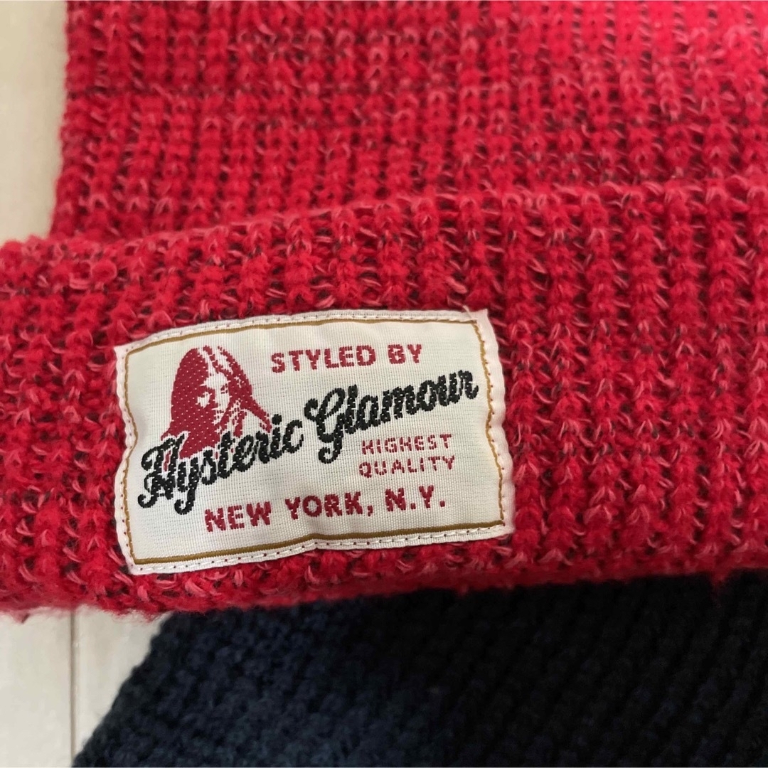 HYSTERIC GLAMOUR(ヒステリックグラマー)のヒステリックグラマー　ニット帽　セット レディースの帽子(ニット帽/ビーニー)の商品写真