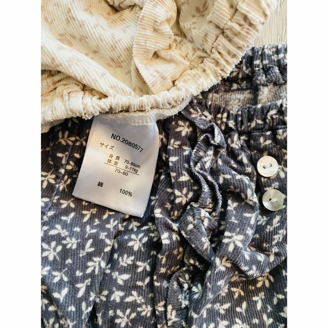 ベビー服　女の子　カバーオール　パンツ　サイズ70〜80 キッズ/ベビー/マタニティのベビー服(~85cm)(カバーオール)の商品写真