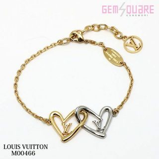 ルイヴィトン(LOUIS VUITTON)のルイヴィトン ブレスレット ブラスレ・ハートフォーリンラブ ゴールド シルバー 中古 M00466(ブレスレット/バングル)