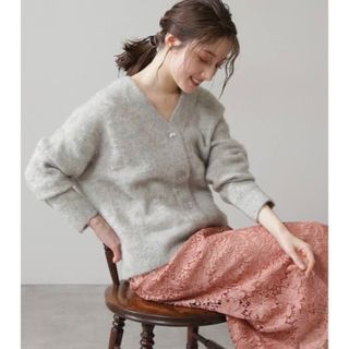 エヌナチュラルビューティーベーシック(N.Natural beauty basic)のN. Natural Beauty Basic ムジジャガードニットカーディガン(カーディガン)