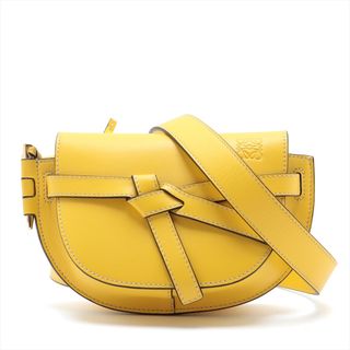 ロエベ(LOEWE)のロエベ ミニゲートバッグ レザー  イエロー レディース ウエストバッグ(ボディバッグ/ウエストポーチ)