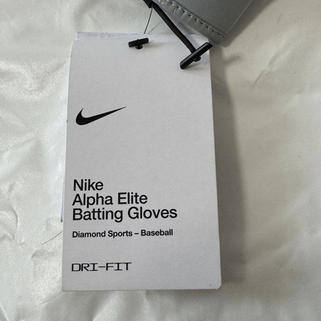 革手NIKE Alpha Elite グレー × ブラック Mサイズ バッテ