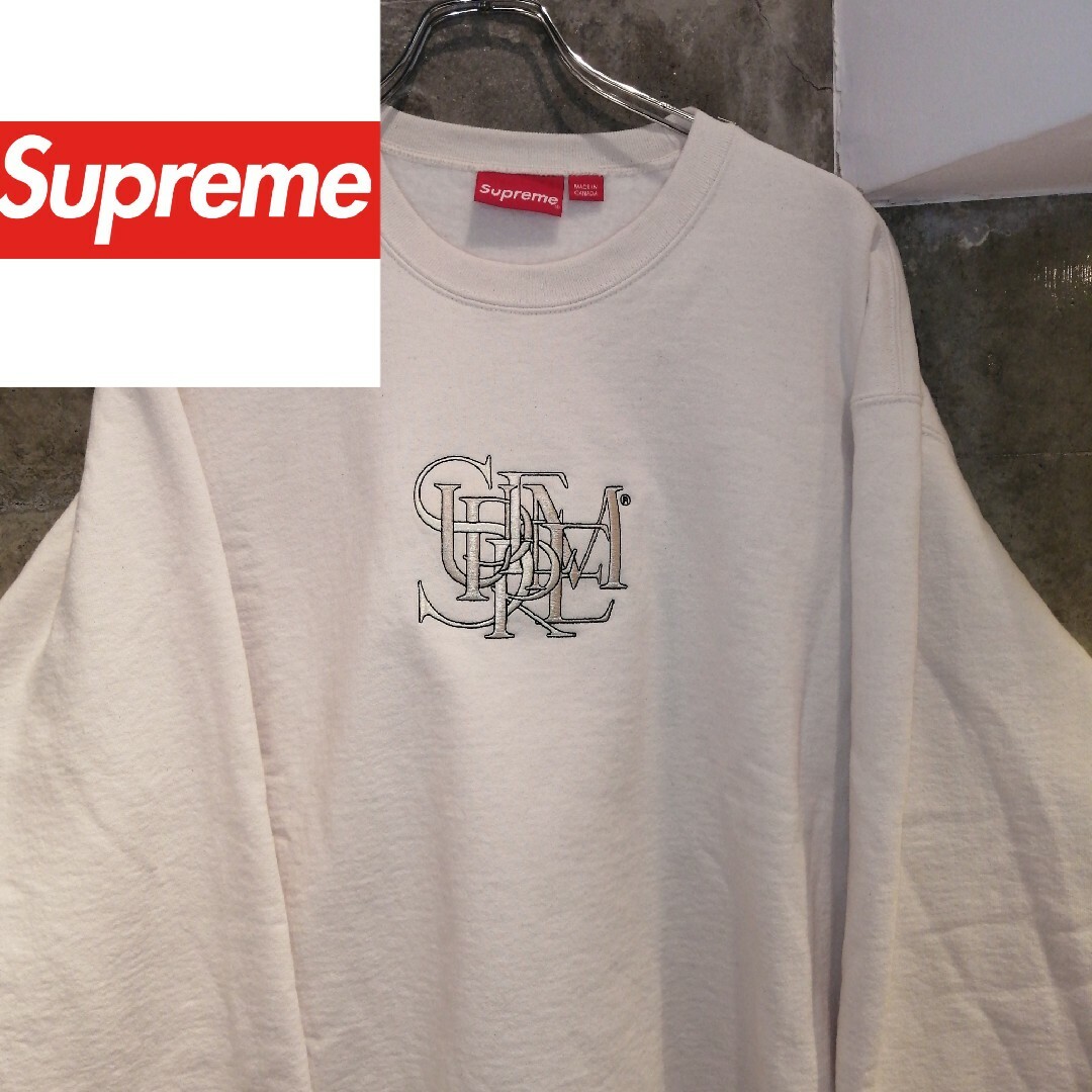 Supreme(シュプリーム)の【22ss 刺繍】SUPREME overlap crewneck スウェット メンズのトップス(スウェット)の商品写真