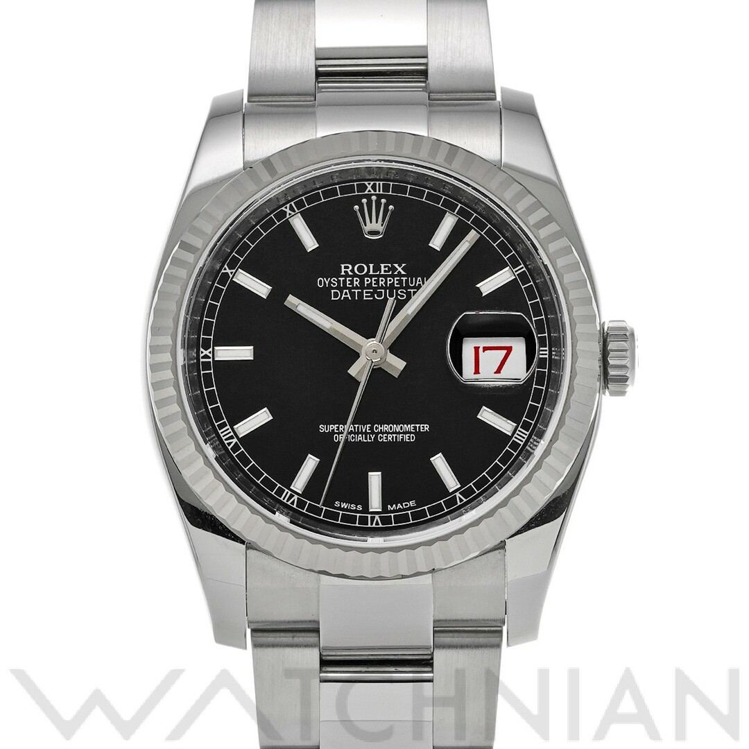 メンズロレックス ROLEX 116234 G番(2010年頃製造) ブラック メンズ 腕時計