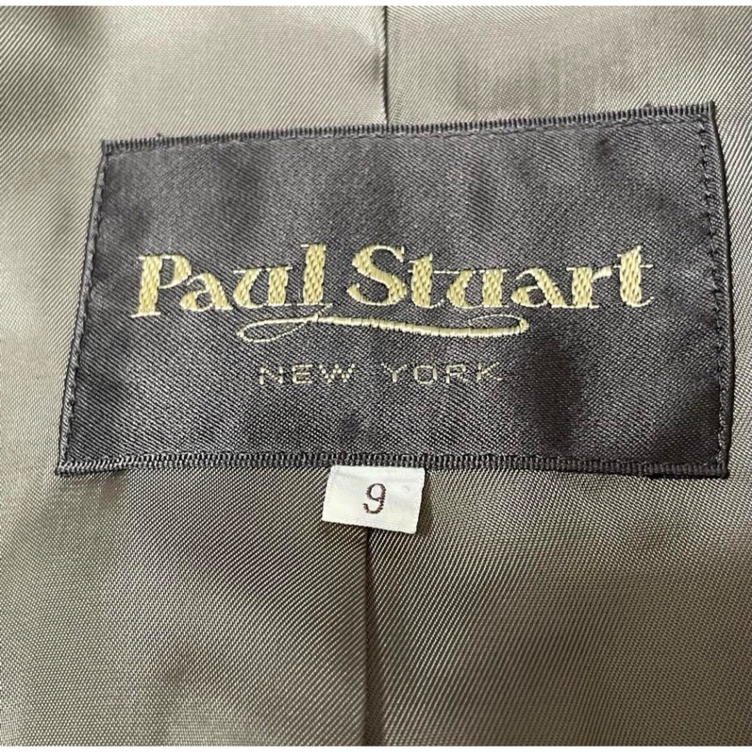 Paul Stuart ロングコート アンゴラ65% 腰ベルト 比翼仕立て Paul Stuart ロングコート アンゴラ65% 腰ベルト 比翼仕立て
