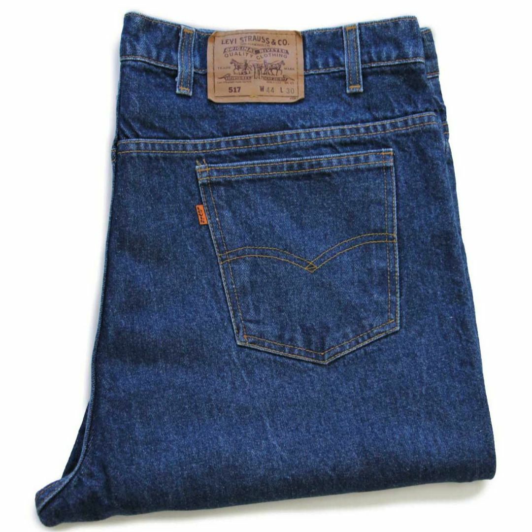 Levi's(リーバイス)の90s USA製 Levi'sリーバイス 517 デニムパンツ w44 L30★45 ブーツカット フレア オールド ビンテージ ジーンズ 濃紺 ビッグサイズ メンズのパンツ(デニム/ジーンズ)の商品写真