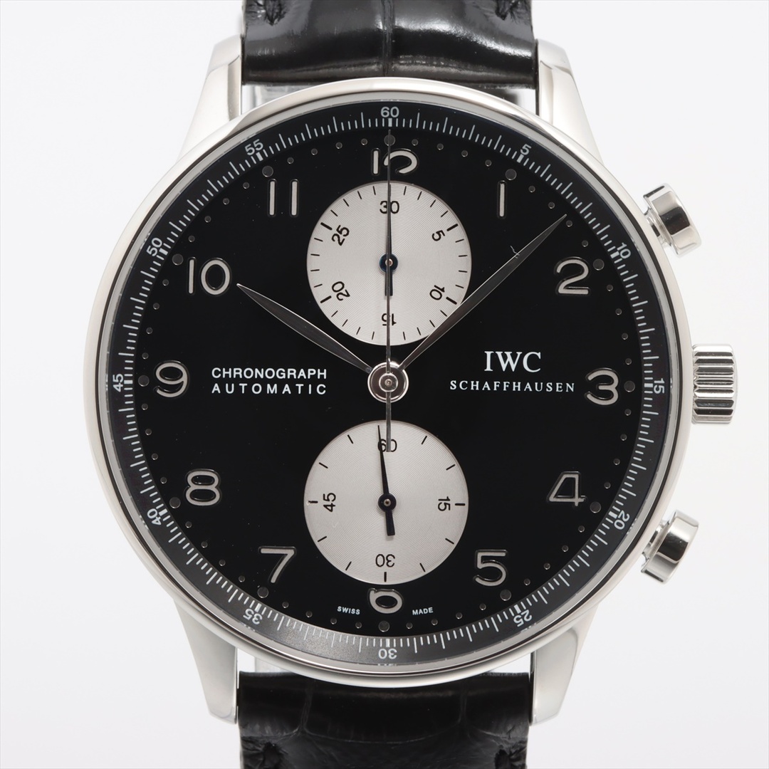 IWC(インターナショナルウォッチカンパニー)のIWC ポルトギーゼ クロノグラフ SS×革   メンズ 腕時計 メンズの時計(腕時計(アナログ))の商品写真