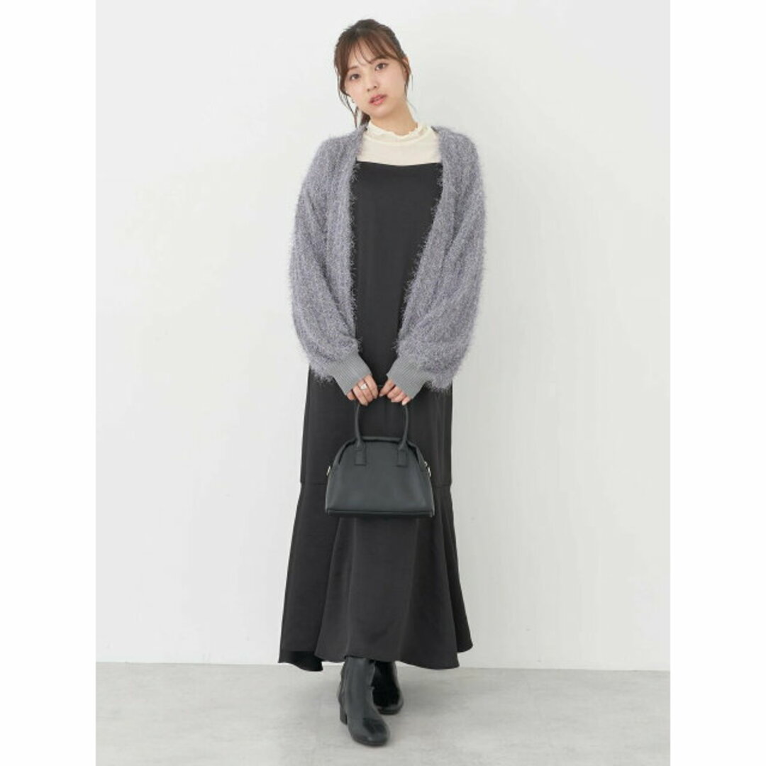 earth music & ecology(アースミュージックアンドエコロジー)の【グレー】【F】ふさふさショートカーディガン レディース/春/24SS レディースのトップス(カーディガン)の商品写真