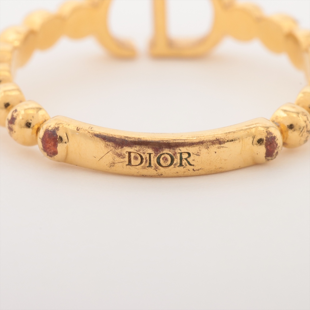 Dior(ディオール)のディオール CDロゴ GP×ラインストーン M ゴールド レディース リン レディースのアクセサリー(リング(指輪))の商品写真