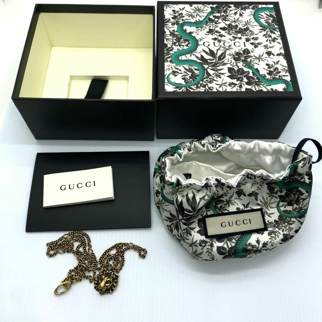 Gucci(グッチ)の☆美品☆GUCCI ライオンヘッド ゴールド ネックレス #0114s226 メンズのアクセサリー(ネックレス)の商品写真