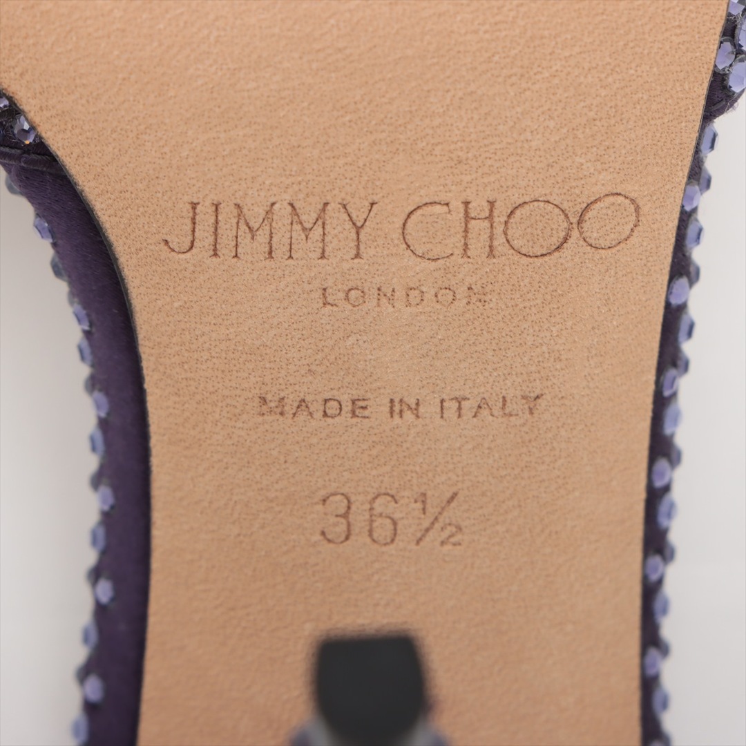 JIMMY CHOO(ジミーチュウ)のジミーチュウ  サテン×レザー 36 1/2 パープル レディース その他 レディースの靴/シューズ(その他)の商品写真