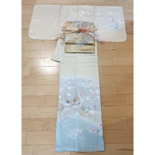 縁」151ｃｍ～158ｃｍ 極上綸子地 金彩加工染 訪問着 正絹 Ｉ２６１の ...