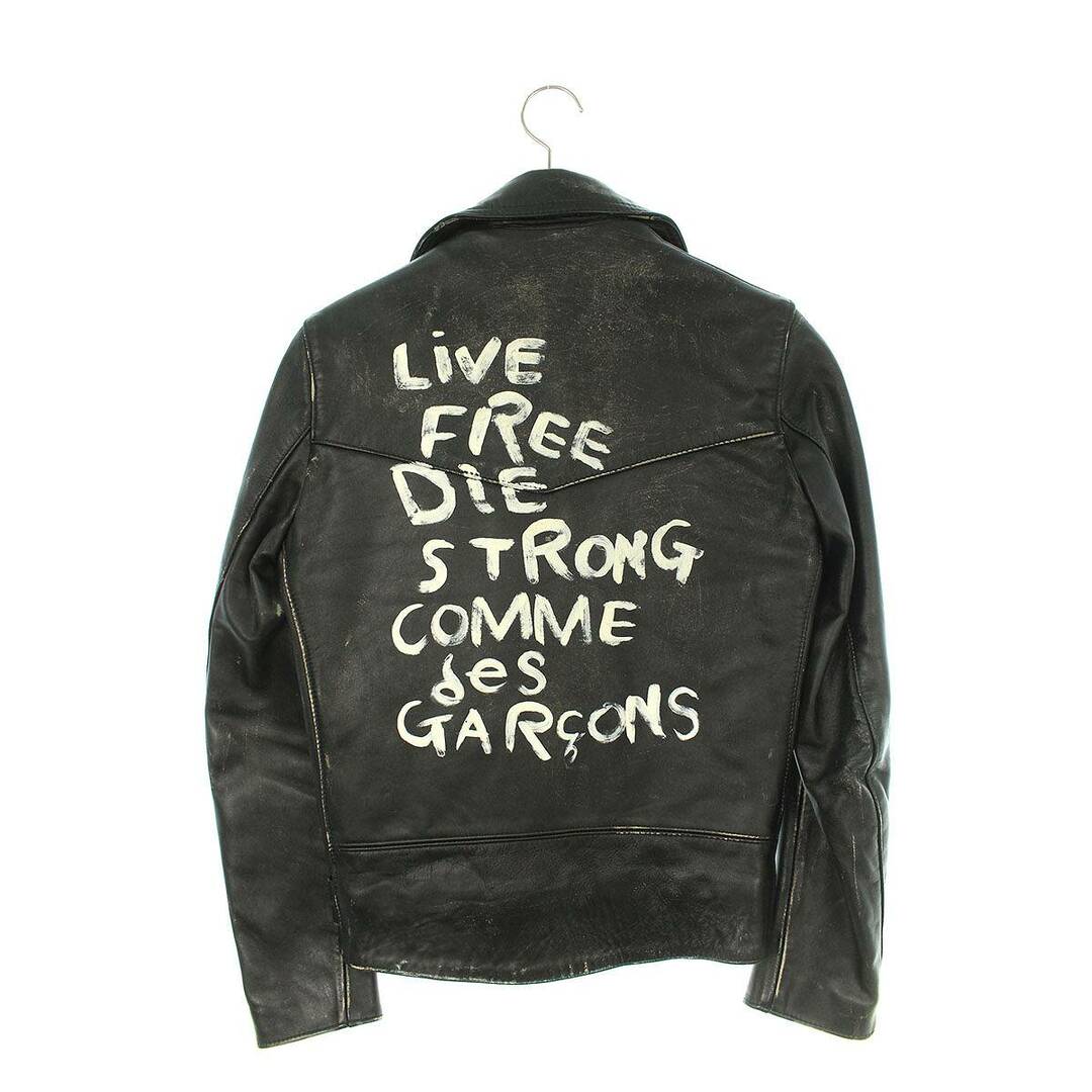 Lewis Leathers(ルイスレザー)のルイスレザー ×コムデギャルソン COMME des GARCONS  Lightning/ライトニング KZ-J009 AD2013ユーズド加工LIVE FREEレザージャケット メンズ 36 メンズのジャケット/アウター(レザージャケット)の商品写真