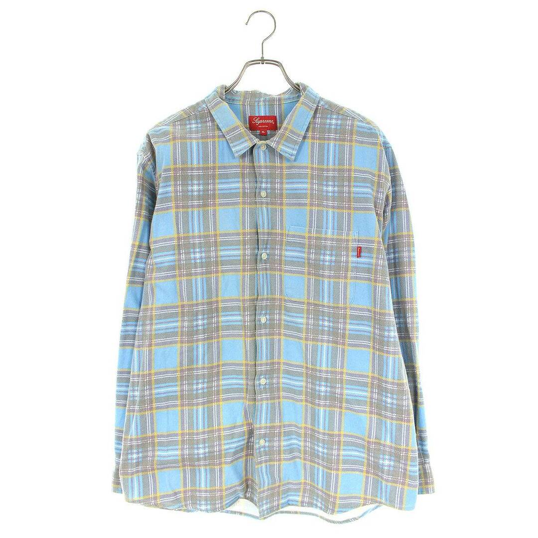 シャツシュプリーム  20SS  Printed Plaid Shirt チェック柄長袖シャツ メンズ XL