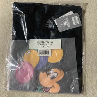 ディズニー(Disney)のミッキー 半袖Tシャツ Colorful balloons ブラック L(Tシャツ/カットソー(半袖/袖なし))