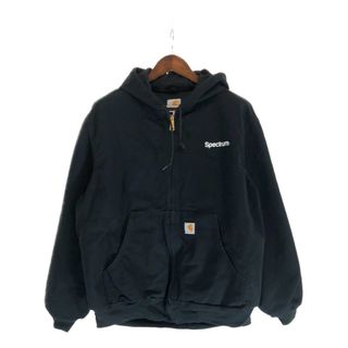 カーハート(carhartt)のSALE///// USA製 Carhartt カーハート アクティブパーカー ジャケット ワーク ダック地 アウター ブラック (メンズ XL) 中古 古着 P4703(その他)