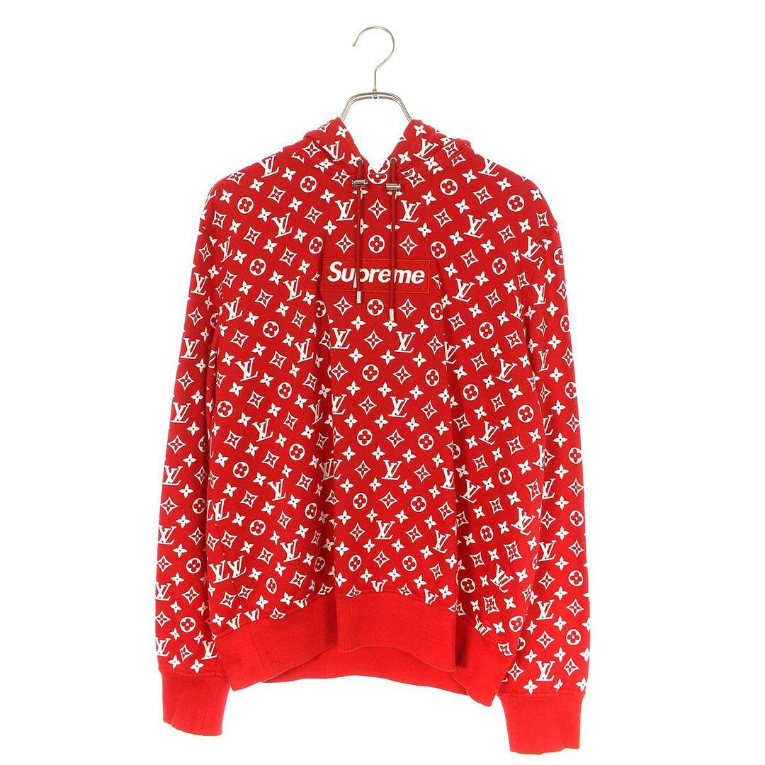 Supreme(シュプリーム)のシュプリーム ルイヴィトン  17AW  LV Box Logo Hooded Sweatshirt モノグラムボックスロゴプルオーバーパーカー メンズ L メンズのトップス(パーカー)の商品写真