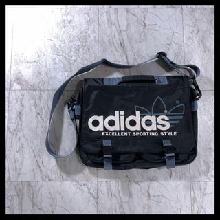 90s 00s adidas メッセンジャー ショルダーバッグ  y2k 黒