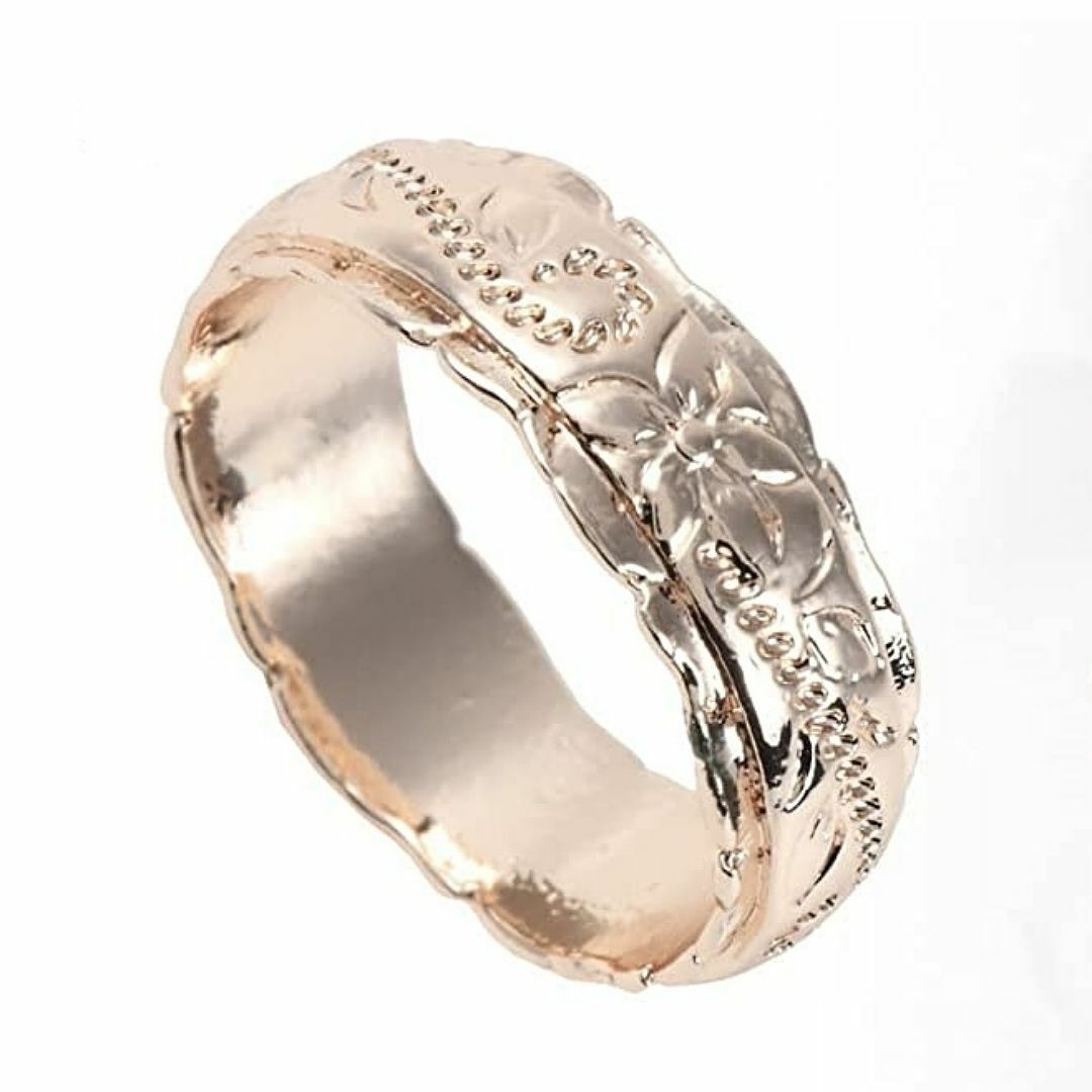 ピンクゴールド　ハワイアンジュエリー　リング　指輪　プルメリア レディースのアクセサリー(リング(指輪))の商品写真
