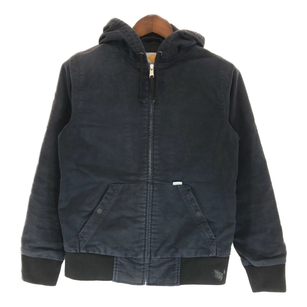 SALE///// Carhartt カーハート フルジップ パーカー ワーク ネイビー (メンズ S)   P4742約49cm袖丈