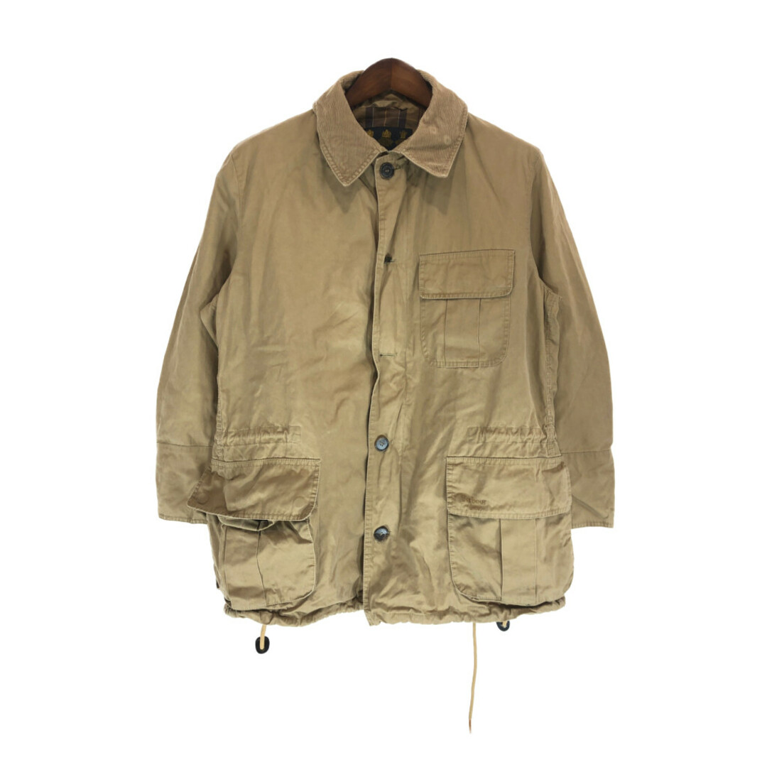 SALE///// Barbour バブアー BARNES FIELD ライト コットン ジャケット アウター ヨーロッパ  ブラウン (メンズ XL)   P4744状態破れ