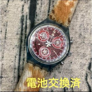 スウォッチ(swatch)のヴィンテージ　スウォッチ FURY SCN109 クロノグラフ ハラコレザー(腕時計(アナログ))