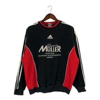 アディダス(adidas)のSALE///// 90年代 adidas アディダス Sport MULLER スウェット ドイツ サイドライン スポーツ ブラック (メンズ ) 中古 古着 P5047(スウェット)