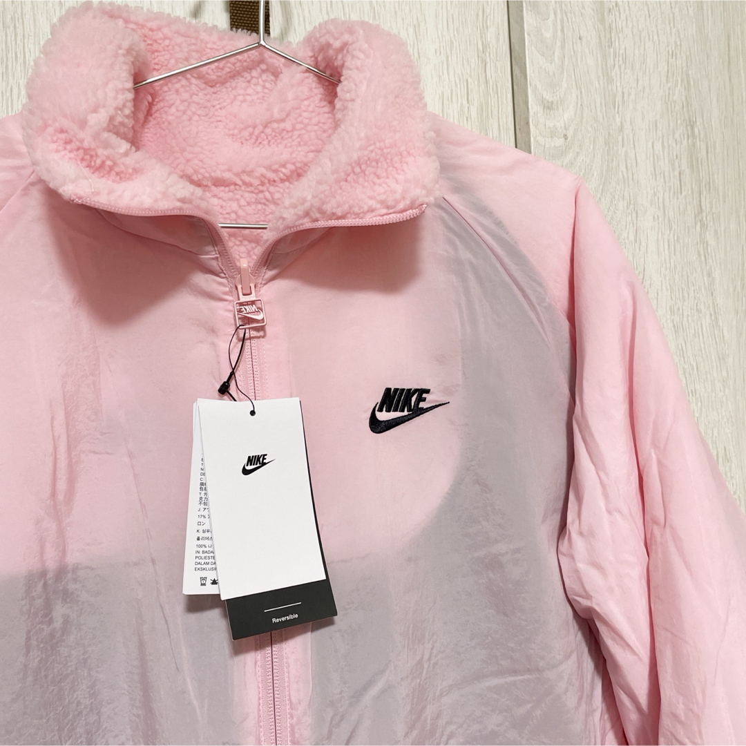 新品★NIKE★リバーシブル★ボア★ジャケット★ピンク★男女兼用★XLサイズ